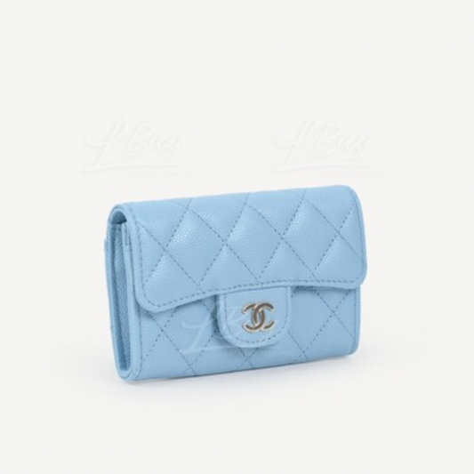 Chanel Card Holder AP0214 Blue/G